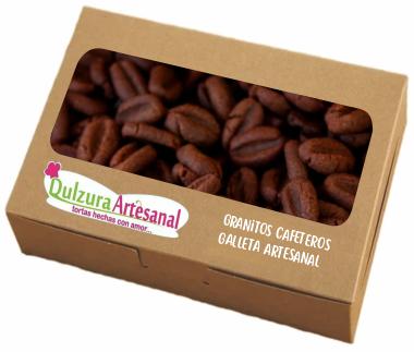 Caja de galletas artesanales grano de café en Cali